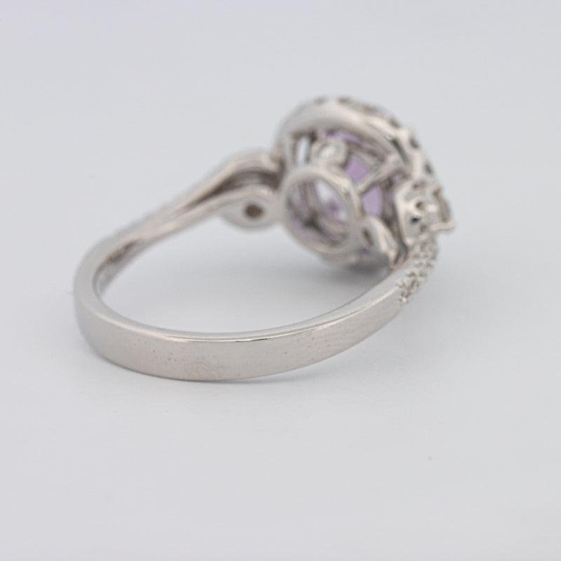 2 CT Round Amethyst Halo Ring - ZIZOV DIAMONDS