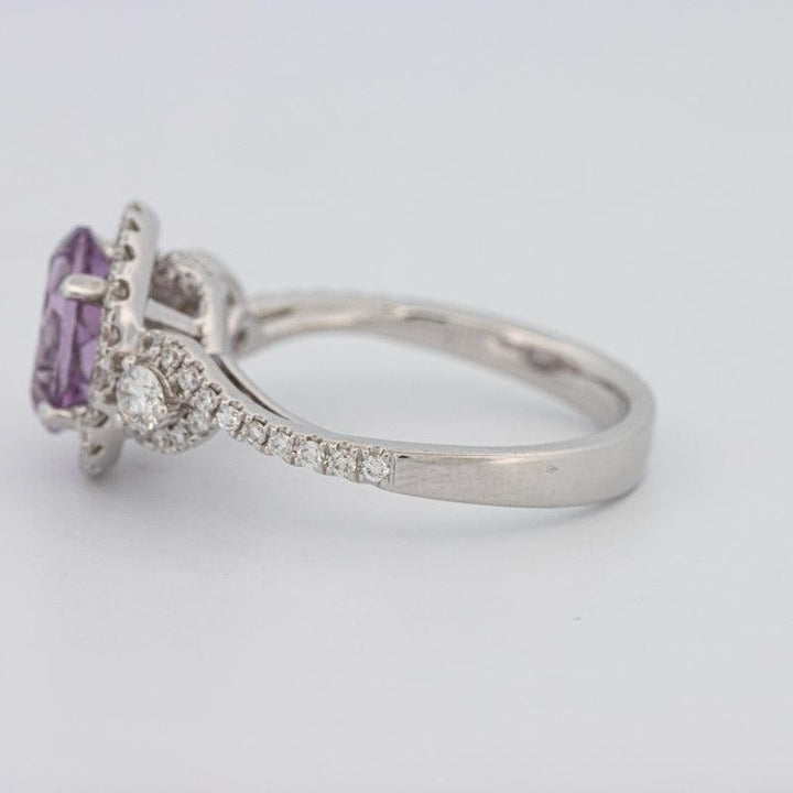 2 CT Round Amethyst Halo Ring - ZIZOV DIAMONDS
