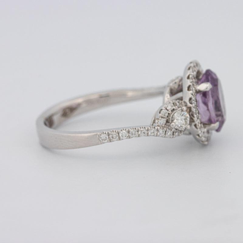 2 CT Round Amethyst Halo Ring - ZIZOV DIAMONDS