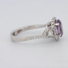 2 CT Round Amethyst Halo Ring - ZIZOV DIAMONDS