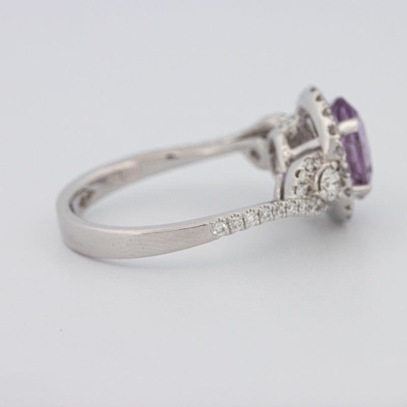 2 CT Round Amethyst Halo Ring - ZIZOV DIAMONDS