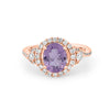 2 CT Round Amethyst Halo Ring - ZIZOV DIAMONDS
