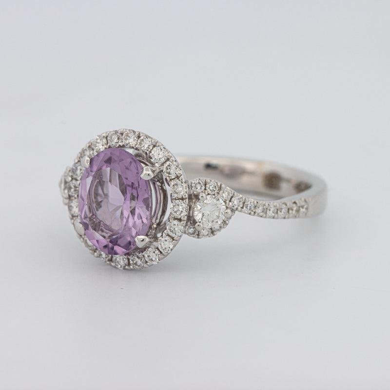 2 CT Round Amethyst Halo Ring - ZIZOV DIAMONDS