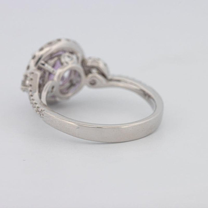 2 CT Round Amethyst Halo Ring - ZIZOV DIAMONDS