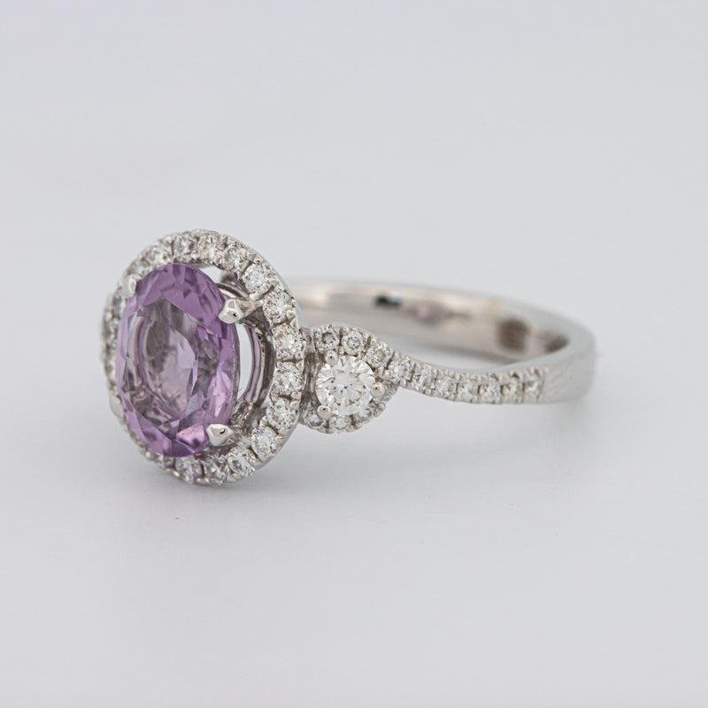 2 CT Round Amethyst Halo Ring - ZIZOV DIAMONDS