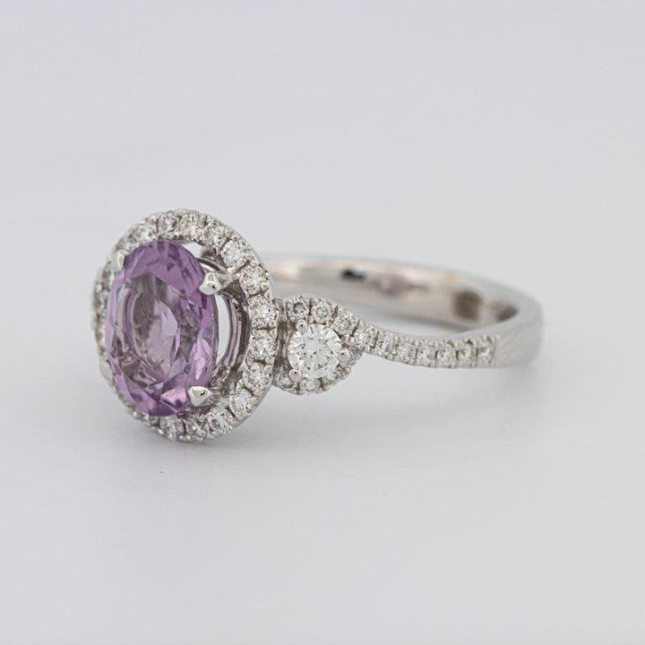 2 CT Round Amethyst Halo Ring - ZIZOV DIAMONDS