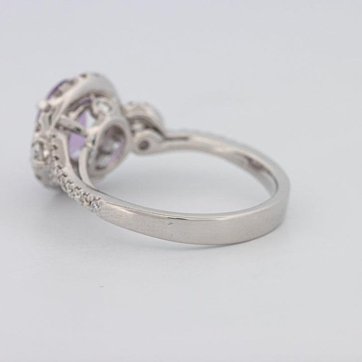 2 CT Round Amethyst Halo Ring - ZIZOV DIAMONDS