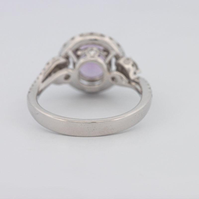 2 CT Round Amethyst Halo Ring - ZIZOV DIAMONDS
