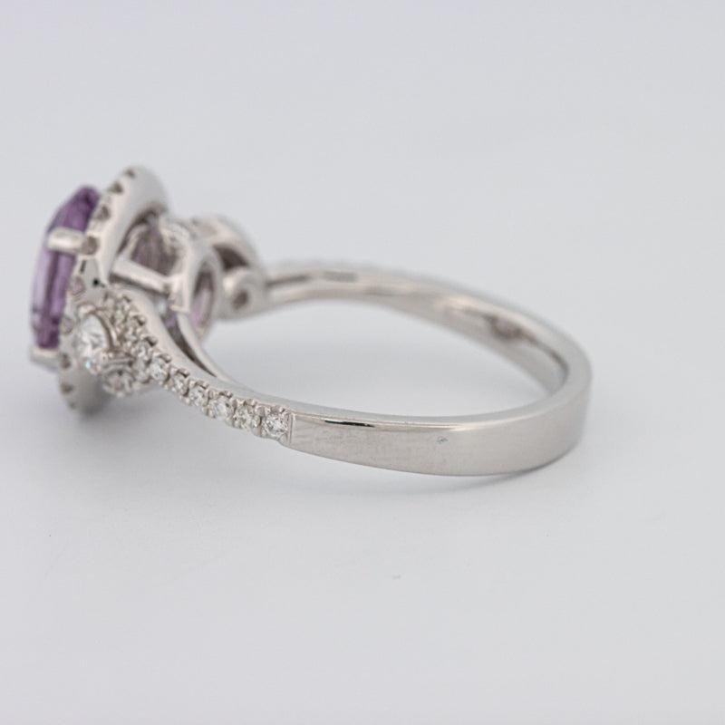 2 CT Round Amethyst Halo Ring - ZIZOV DIAMONDS