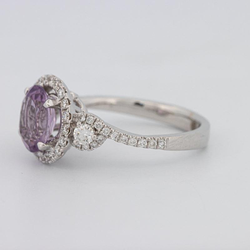 2 CT Round Amethyst Halo Ring - ZIZOV DIAMONDS