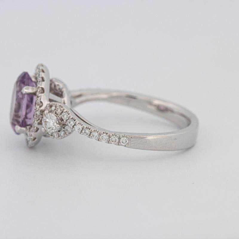 2 CT Round Amethyst Halo Ring - ZIZOV DIAMONDS