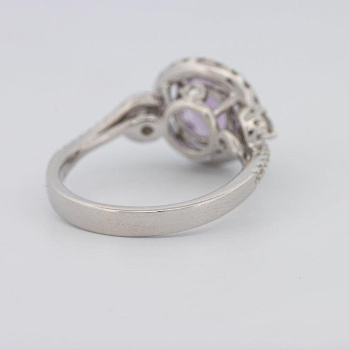 2 CT Round Amethyst Halo Ring - ZIZOV DIAMONDS