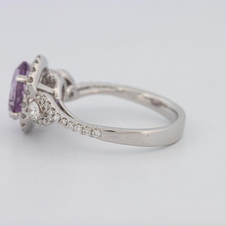 2 CT Round Amethyst Halo Ring - ZIZOV DIAMONDS