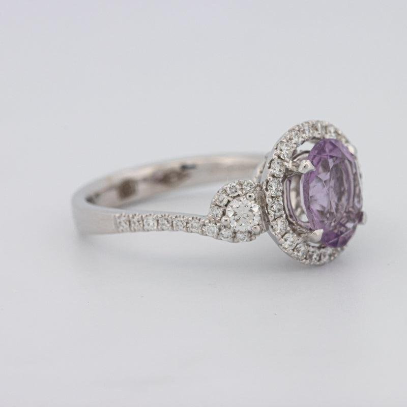 2 CT Round Amethyst Halo Ring - ZIZOV DIAMONDS