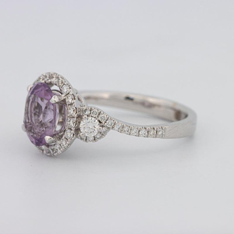 2 CT Round Amethyst Halo Ring - ZIZOV DIAMONDS