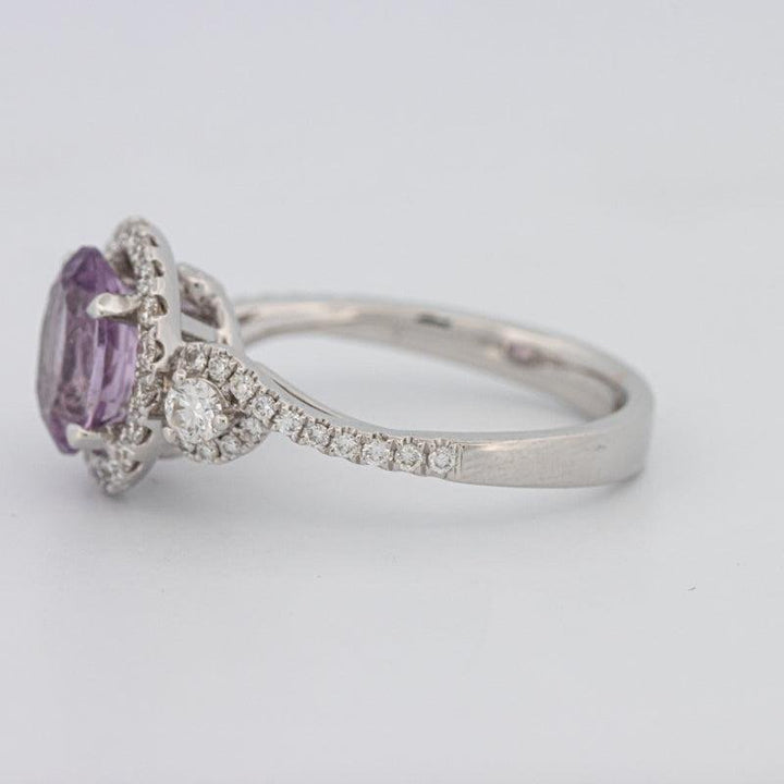 2 CT Round Amethyst Halo Ring - ZIZOV DIAMONDS