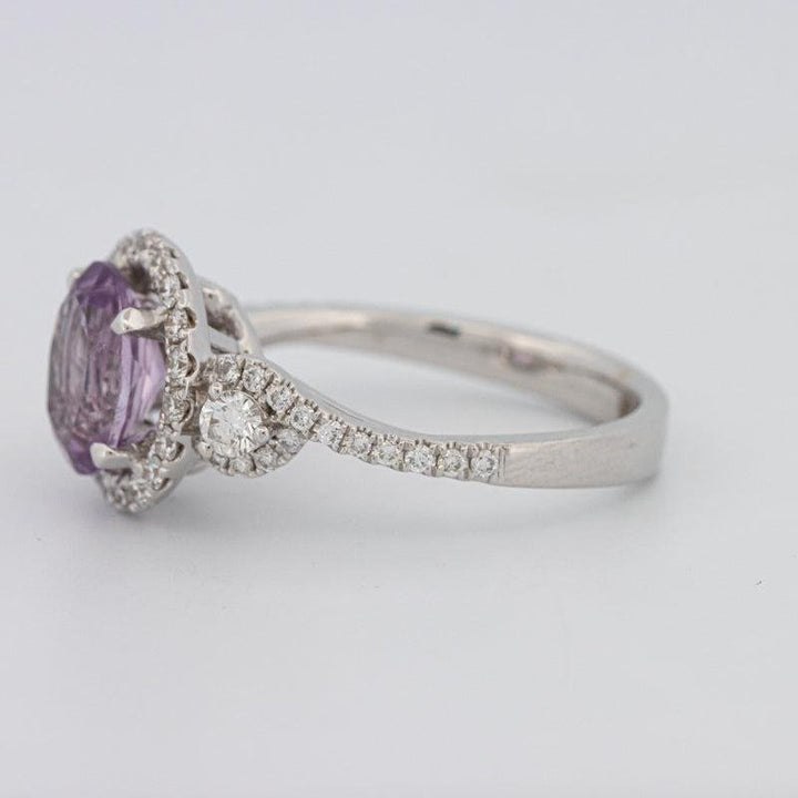 2 CT Round Amethyst Halo Ring - ZIZOV DIAMONDS