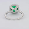 2 CT Square Radiant Halo Green Emerald Ring - ZIZOV DIAMONDS