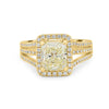 2.05 CT Fancy Light Yellow Emerald Cut Halo Solitaire - ZIZOV DIAMONDS