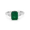 2.15 CT Square Radiant Green Emerald Ring - ZIZOV DIAMONDS
