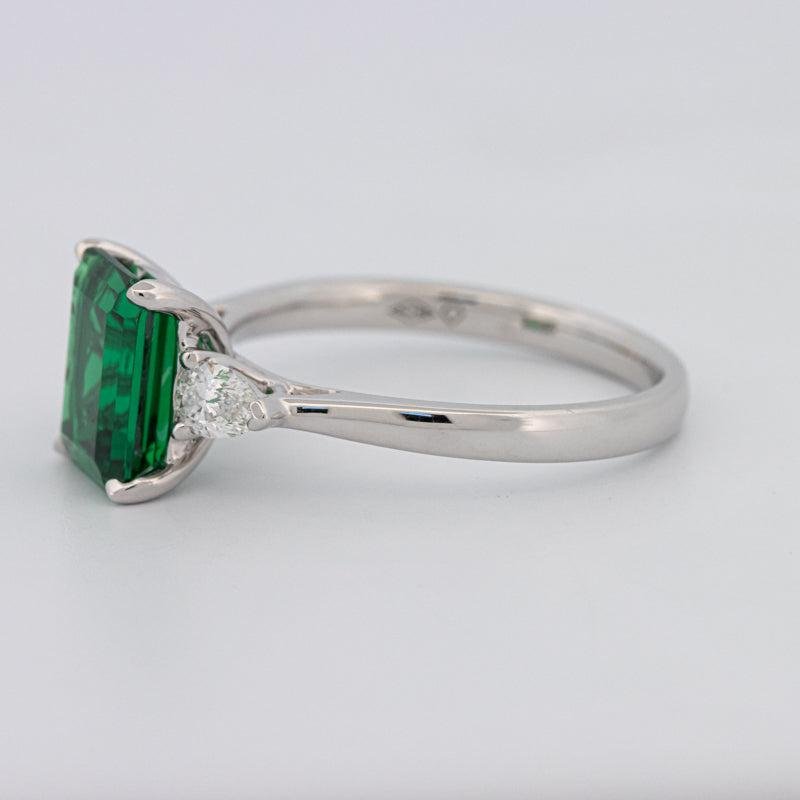 2.15 CT Square Radiant Green Emerald Ring - ZIZOV DIAMONDS