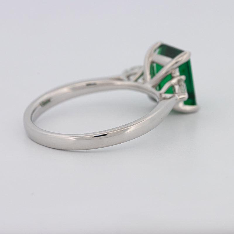 2.15 CT Square Radiant Green Emerald Ring - ZIZOV DIAMONDS