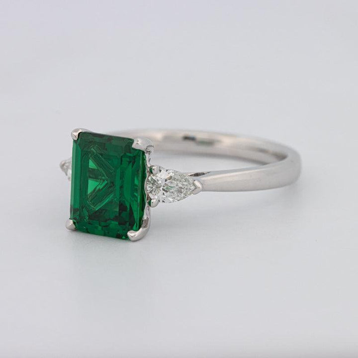 2.15 CT Square Radiant Green Emerald Ring - ZIZOV DIAMONDS