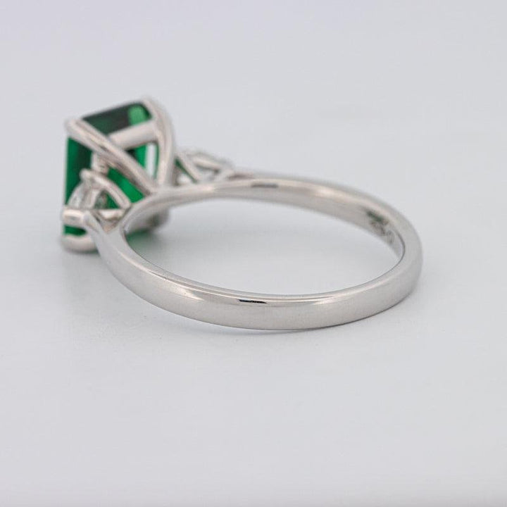 2.15 CT Square Radiant Green Emerald Ring - ZIZOV DIAMONDS