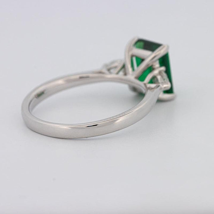 2.15 CT Square Radiant Green Emerald Ring - ZIZOV DIAMONDS