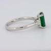 2.15 CT Square Radiant Green Emerald Ring - ZIZOV DIAMONDS