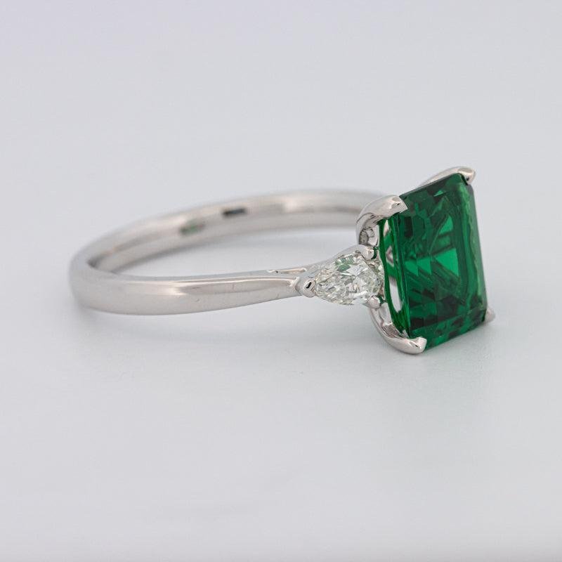 2.15 CT Square Radiant Green Emerald Ring - ZIZOV DIAMONDS