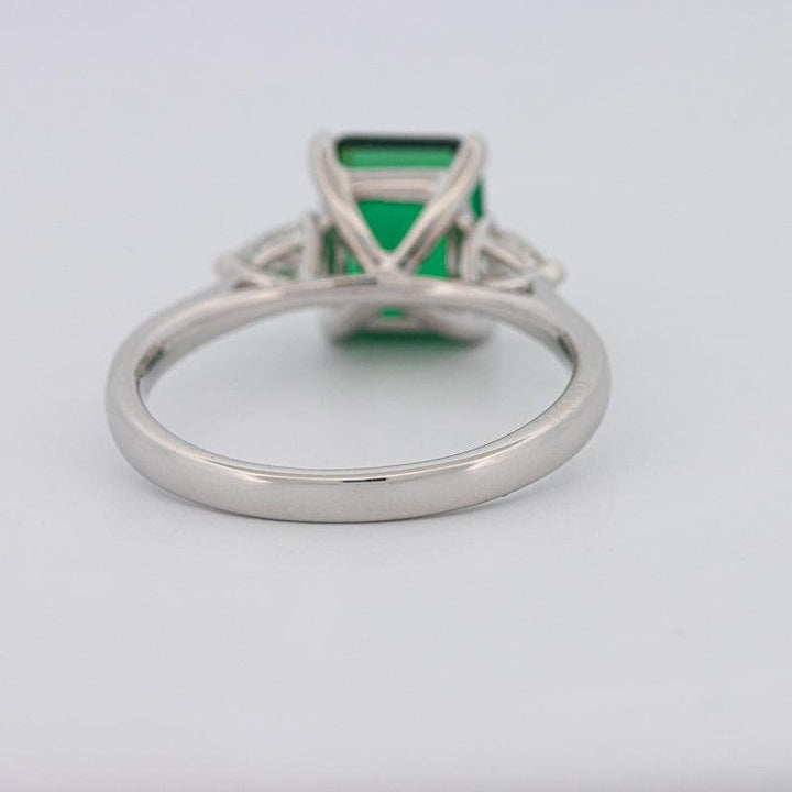 2.15 CT Square Radiant Green Emerald Ring - ZIZOV DIAMONDS