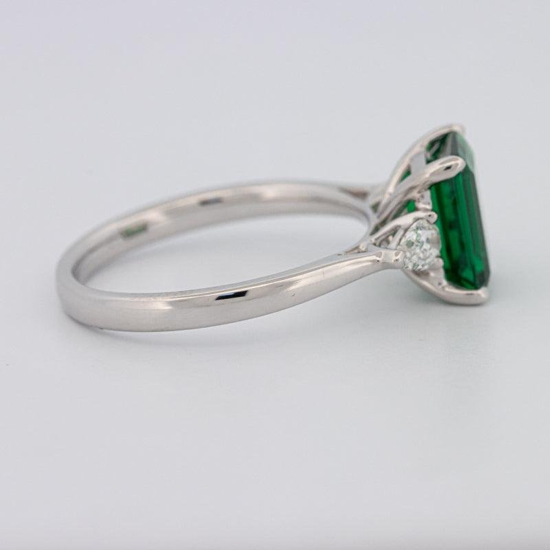 2.15 CT Square Radiant Green Emerald Ring - ZIZOV DIAMONDS