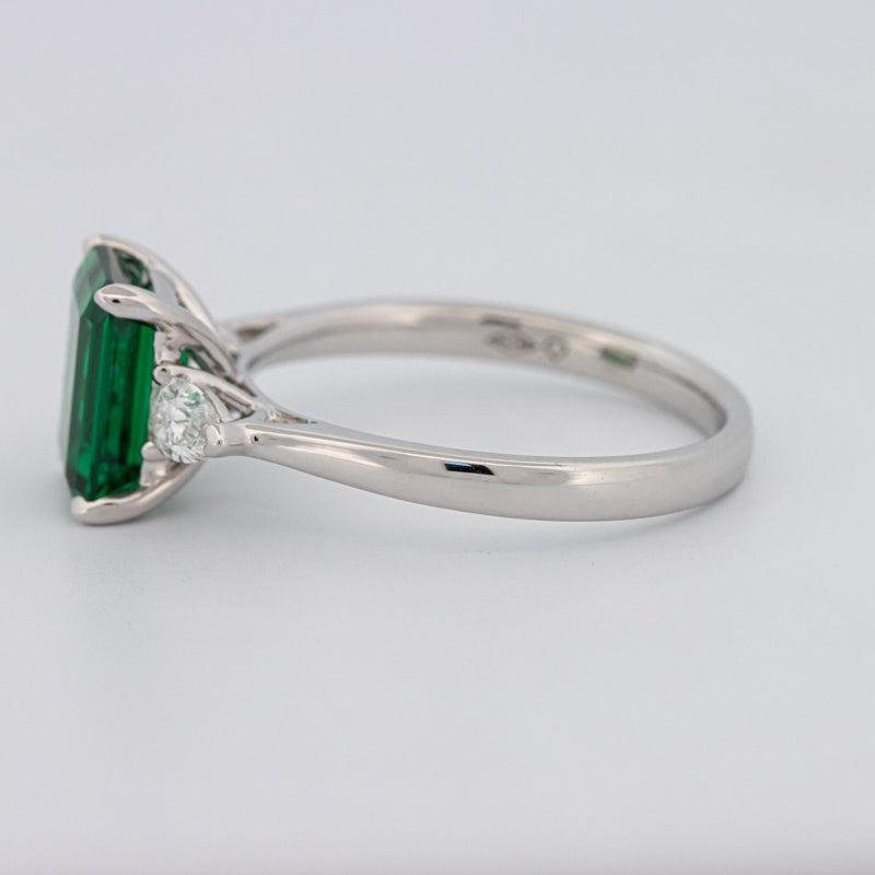 2.15 CT Square Radiant Green Emerald Ring - ZIZOV DIAMONDS