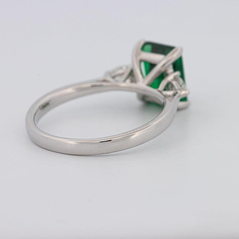2.15 CT Square Radiant Green Emerald Ring - ZIZOV DIAMONDS