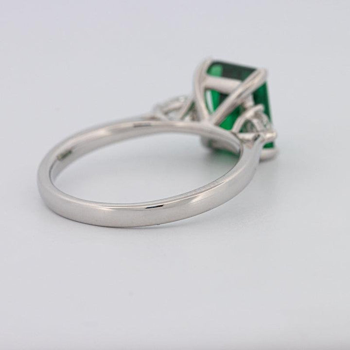 2.15 CT Square Radiant Green Emerald Ring - ZIZOV DIAMONDS