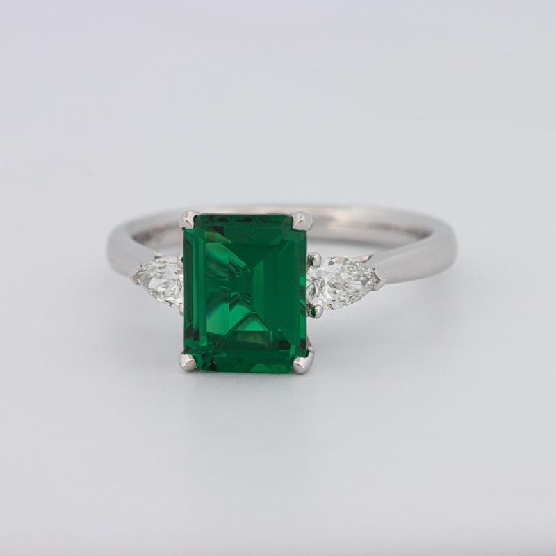 2.15 CT Square Radiant Green Emerald Ring - ZIZOV DIAMONDS
