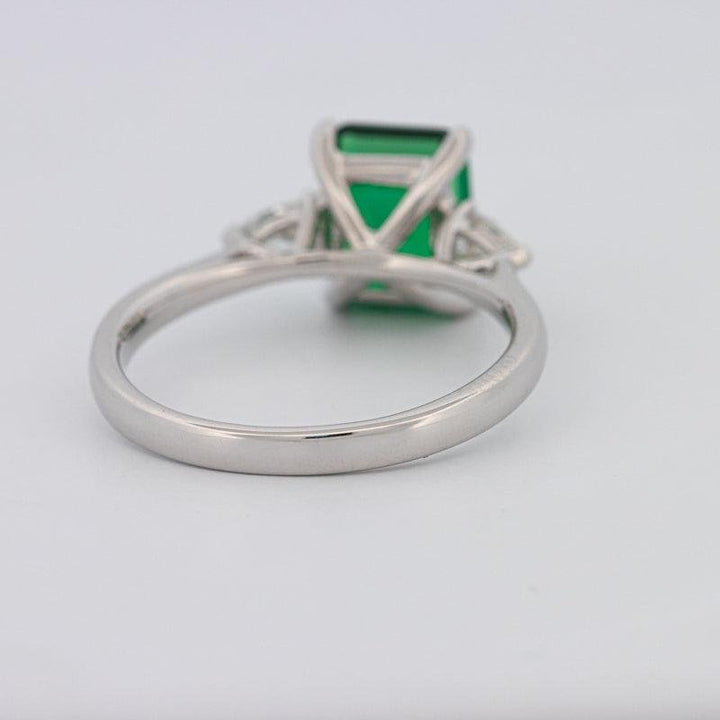 2.15 CT Square Radiant Green Emerald Ring - ZIZOV DIAMONDS