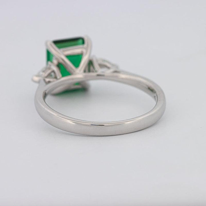 2.15 CT Square Radiant Green Emerald Ring - ZIZOV DIAMONDS