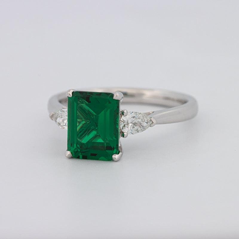 2.15 CT Square Radiant Green Emerald Ring - ZIZOV DIAMONDS