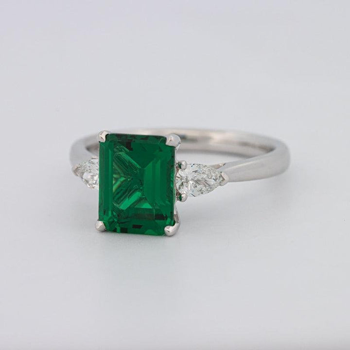2.15 CT Square Radiant Green Emerald Ring - ZIZOV DIAMONDS