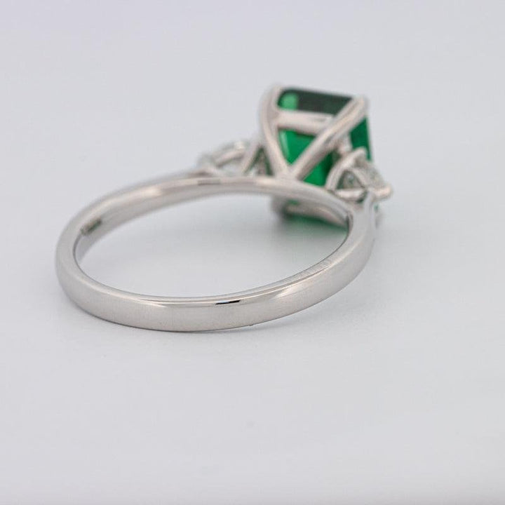2.15 CT Square Radiant Green Emerald Ring - ZIZOV DIAMONDS