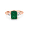2.15 CT Square Radiant Green Emerald Ring - ZIZOV DIAMONDS