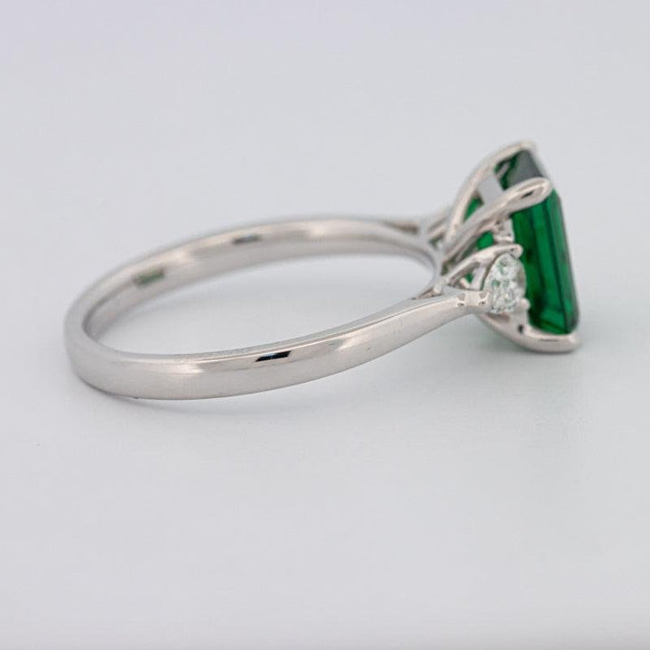 2.15 CT Square Radiant Green Emerald Ring - ZIZOV DIAMONDS