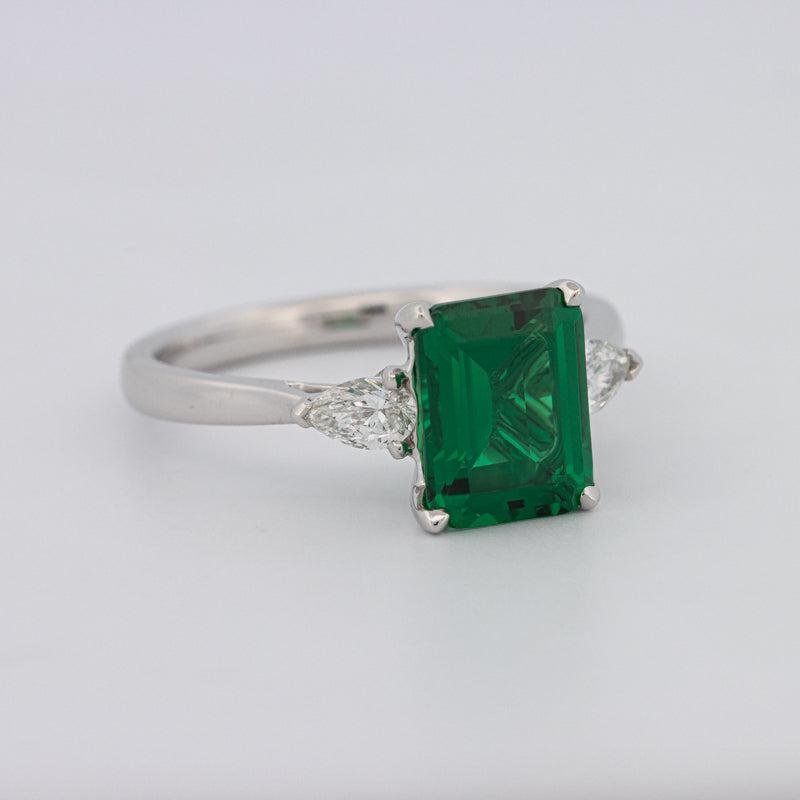 2.15 CT Square Radiant Green Emerald Ring - ZIZOV DIAMONDS