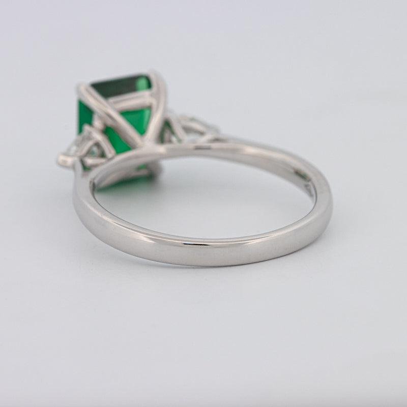 2.15 CT Square Radiant Green Emerald Ring - ZIZOV DIAMONDS