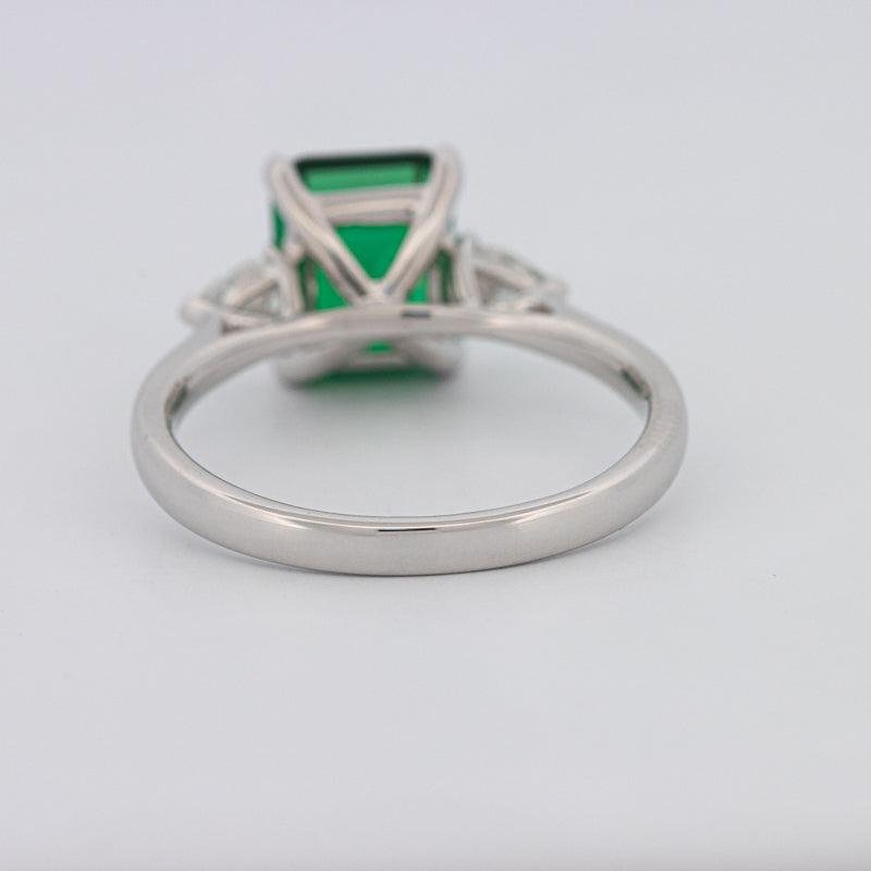 2.15 CT Square Radiant Green Emerald Ring - ZIZOV DIAMONDS