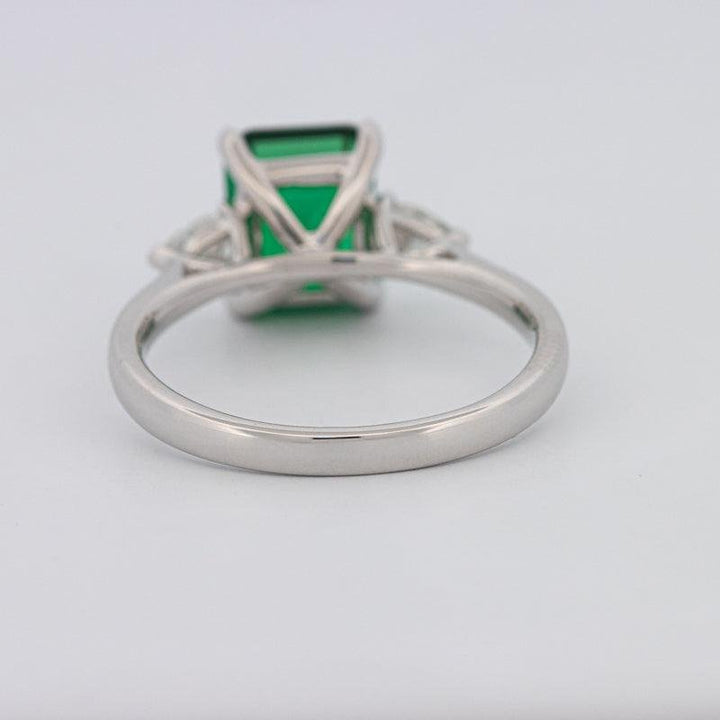 2.15 CT Square Radiant Green Emerald Ring - ZIZOV DIAMONDS