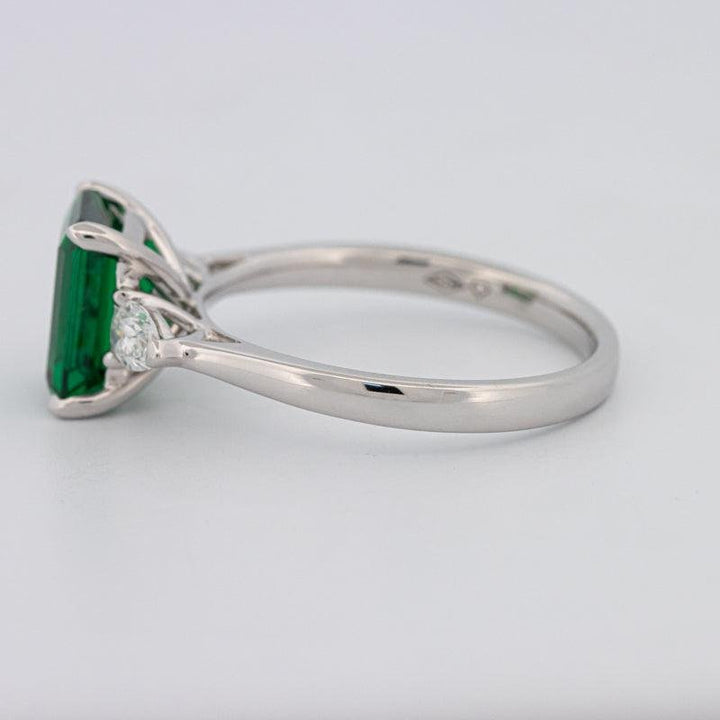 2.15 CT Square Radiant Green Emerald Ring - ZIZOV DIAMONDS