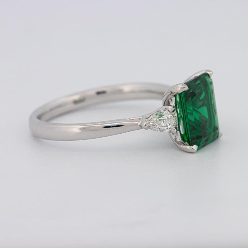 2.15 CT Square Radiant Green Emerald Ring - ZIZOV DIAMONDS